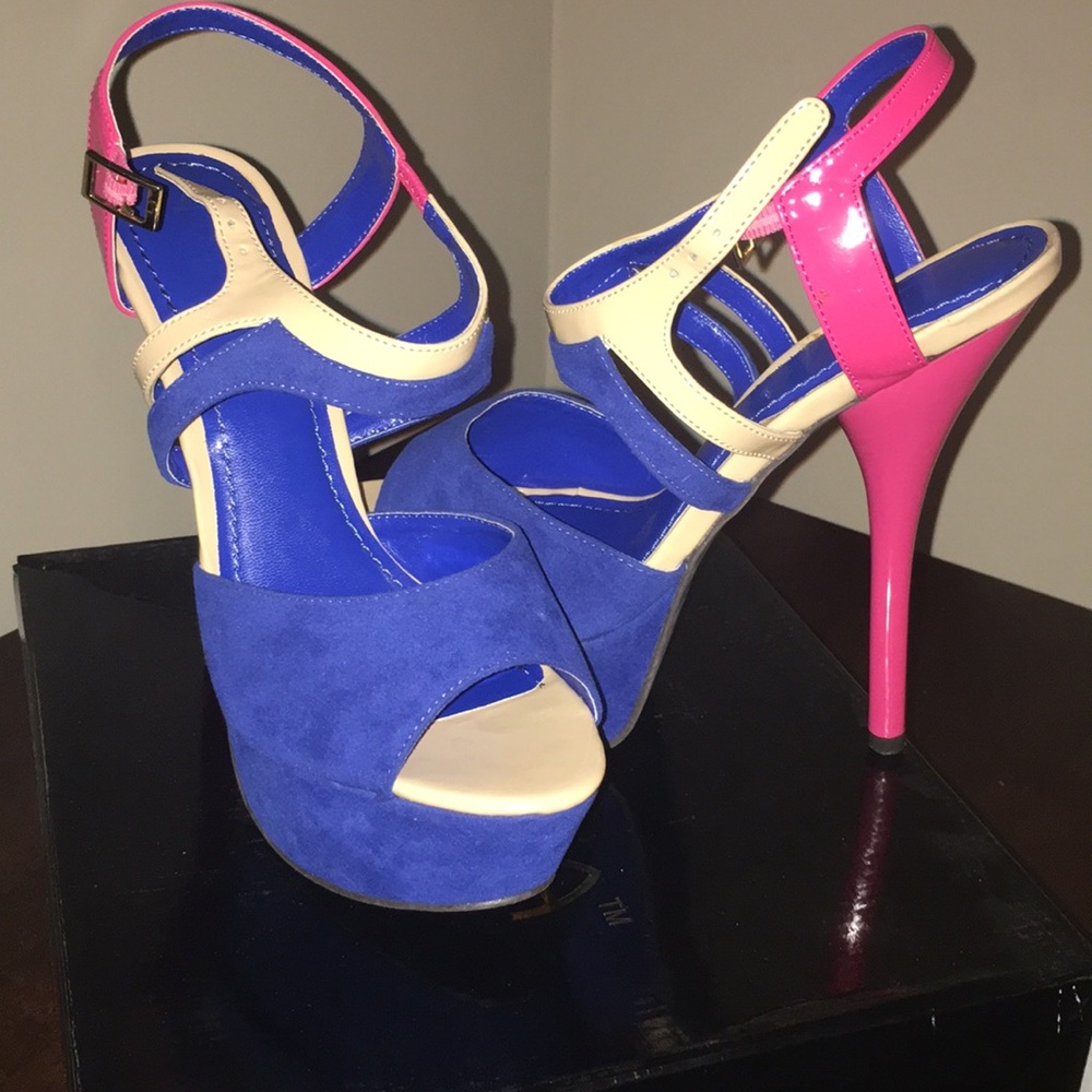 Multi colored open toe sandals